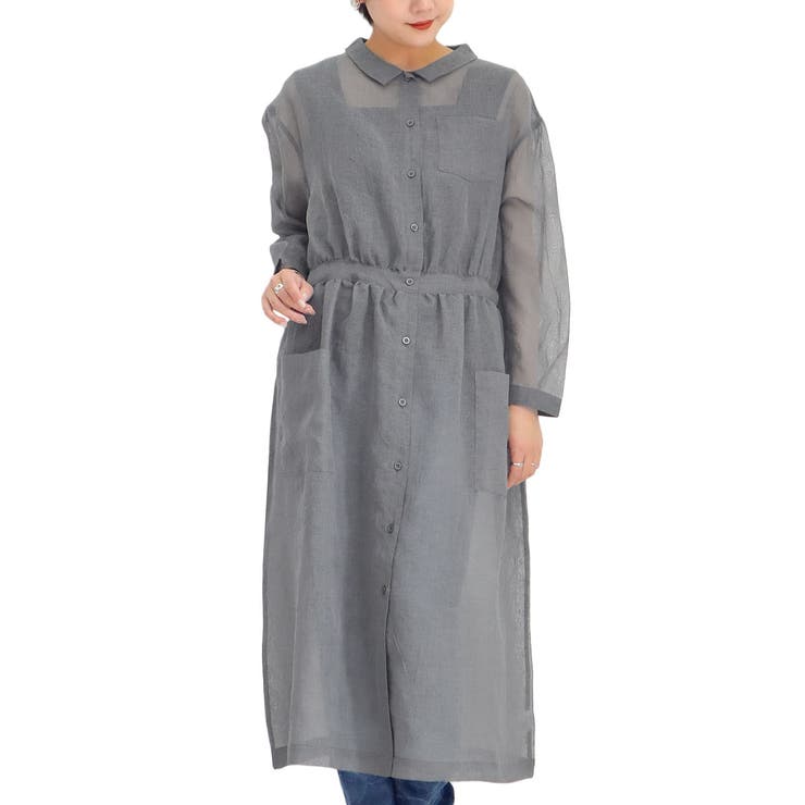 大きいサイズレディース ワンピース シアーシャツワンピース 品番 Gj Goldjapan 大きいサイズ 専門店 ゴールドジャパン のレディースファッション通販 Shoplist ショップリスト