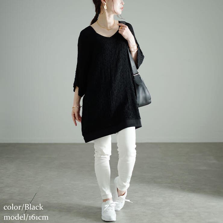 ブラック | 大きいサイズレディース トップス カットソー | GOLDJAPAN 大きいサイズ専門店