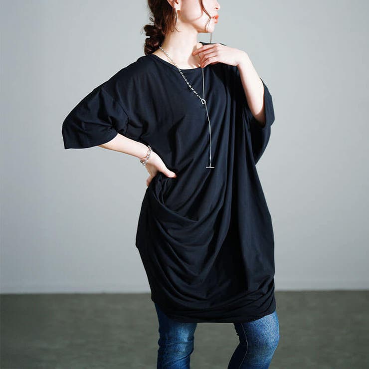 ブラック | 大きいサイズ レディース チュニック | GOLDJAPAN　大きいサイズ専門店