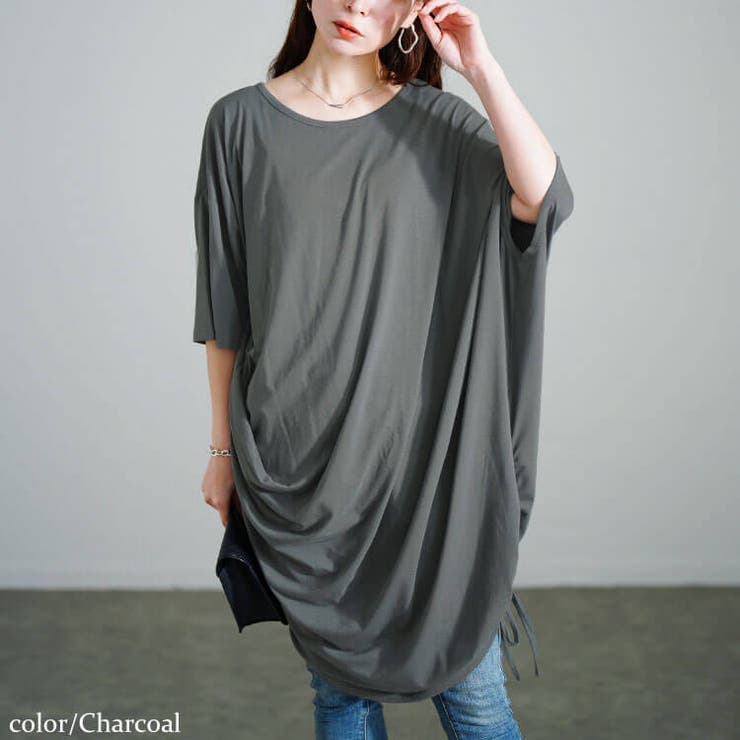 チャコール | 大きいサイズ レディース チュニック | GOLDJAPAN　大きいサイズ専門店