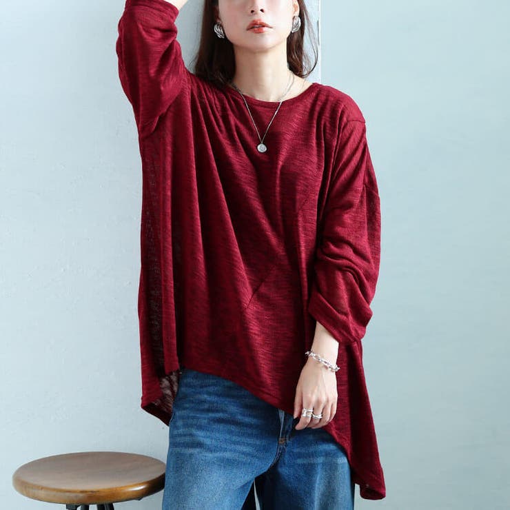 レッド | 大きいサイズ レディース チュニック | GOLDJAPAN　大きいサイズ専門店