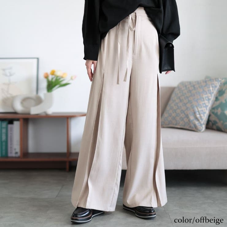 オフベージュ | 大きいサイズ レディース パンツ | GOLDJAPAN　大きいサイズ専門店