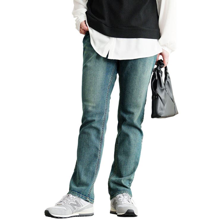 ユーズドブルー | 大きいサイズ レディース パンツ | GOLDJAPAN　大きいサイズ専門店