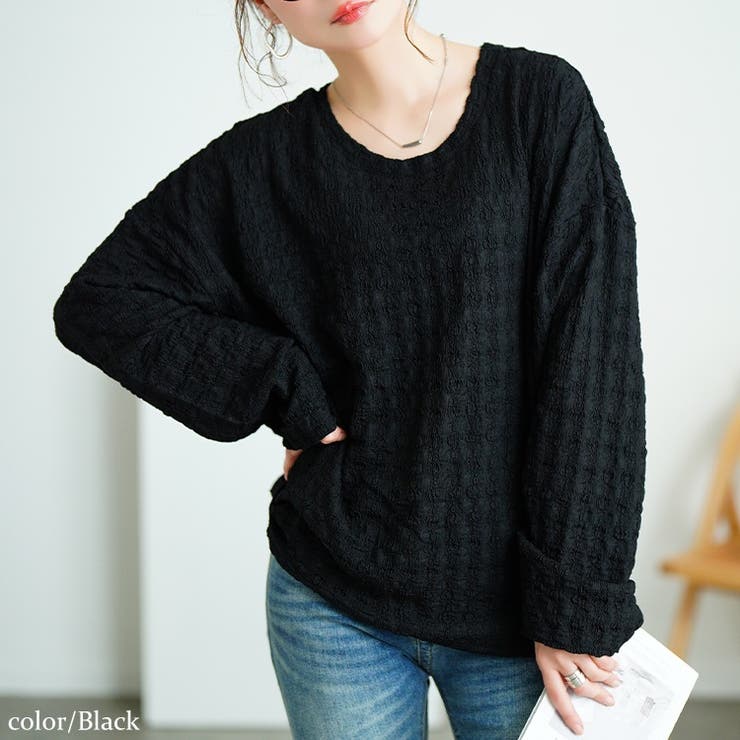 ブラック | 大きいサイズレディース トップス カットソー | GOLDJAPAN　大きいサイズ専門店