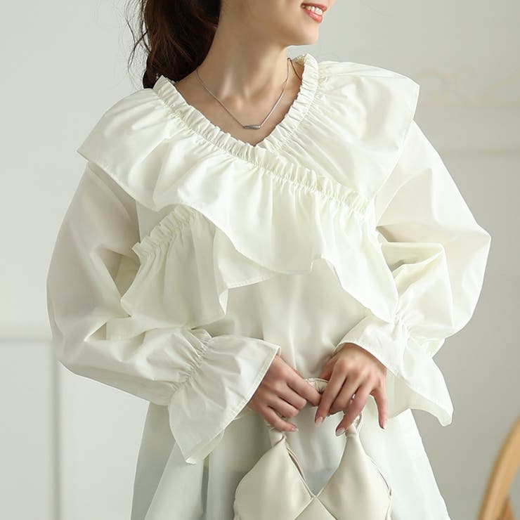 ホワイト | 大きいサイズレディース トップス ブラウス | GOLDJAPAN　大きいサイズ専門店