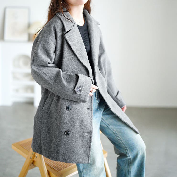 杢グレー | 大きいサイズ レディース アウター | GOLDJAPAN　大きいサイズ専門店