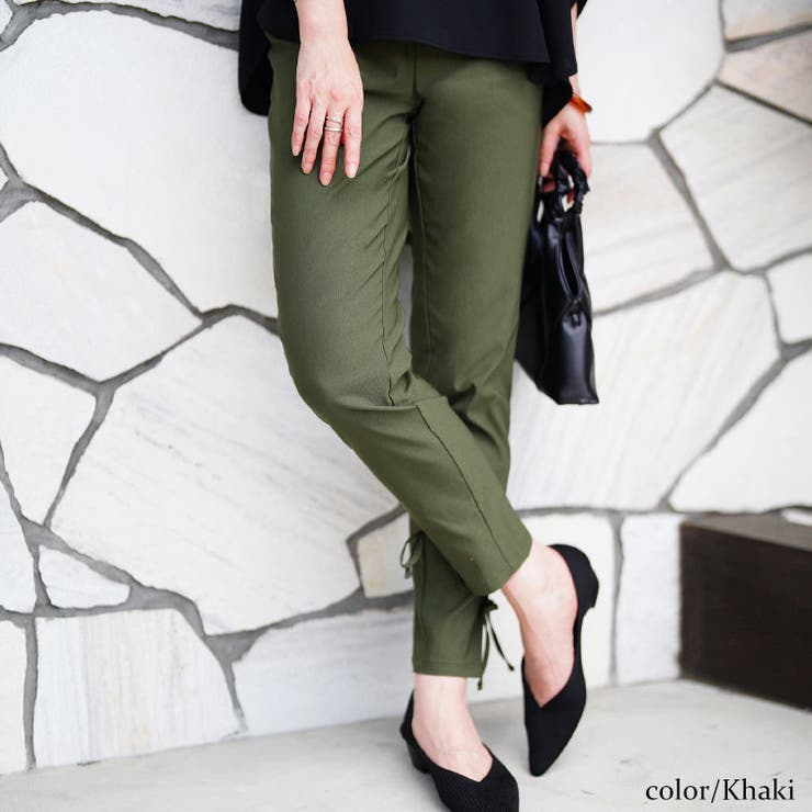 カーキ | 大きいサイズ レディース パンツ | GOLDJAPAN　大きいサイズ専門店