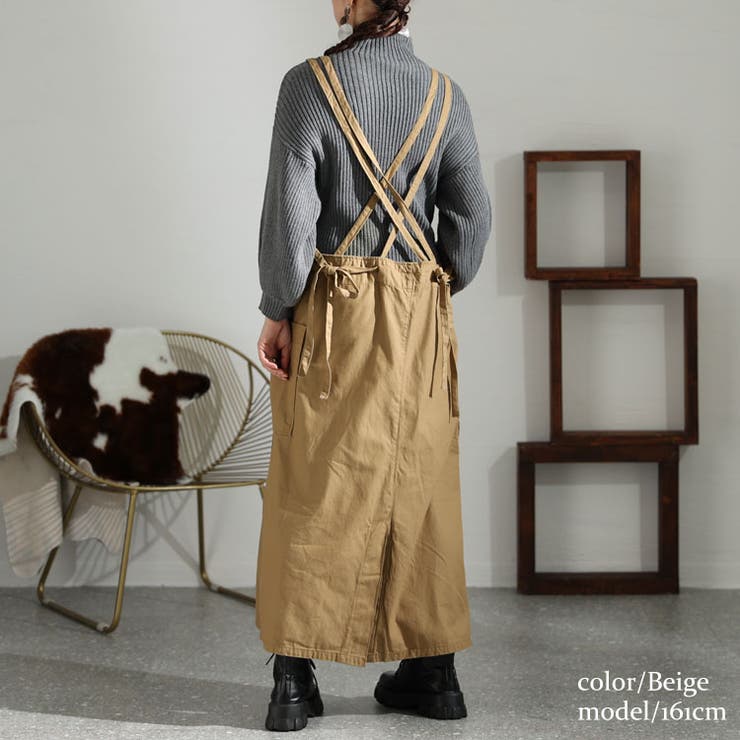 ベージュ | 大きいサイズ レディース サロペット | GOLDJAPAN　大きいサイズ専門店