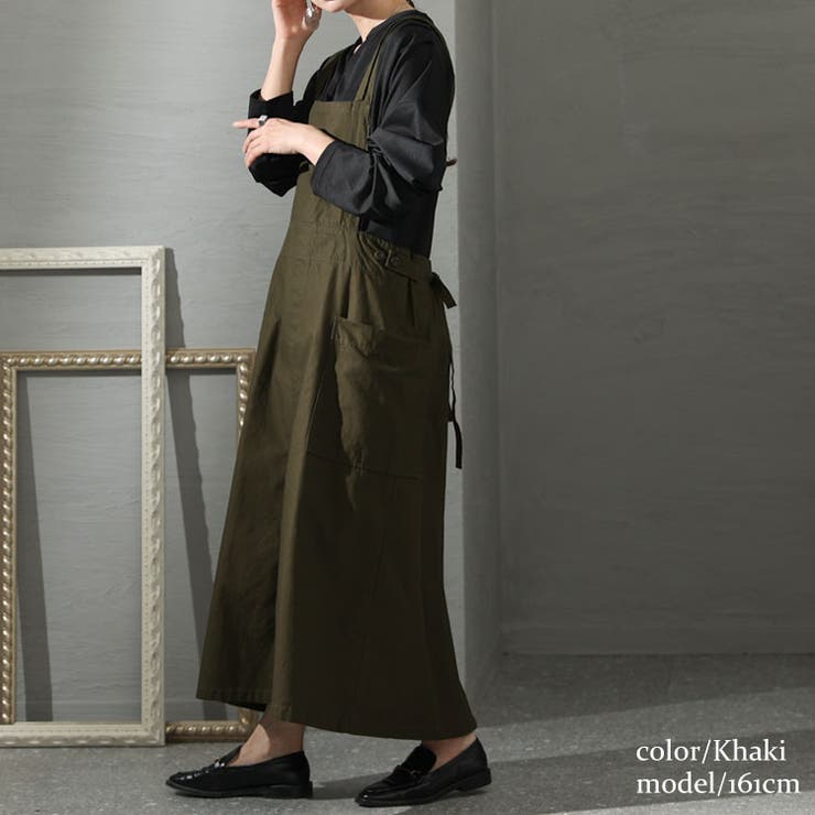 カーキ | 大きいサイズ レディース サロペット | GOLDJAPAN　大きいサイズ専門店