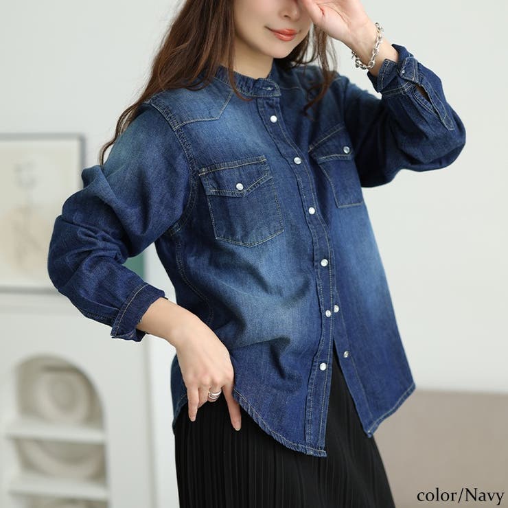 ネイビー | 大きいサイズ レディース トップス | GOLDJAPAN　大きいサイズ専門店