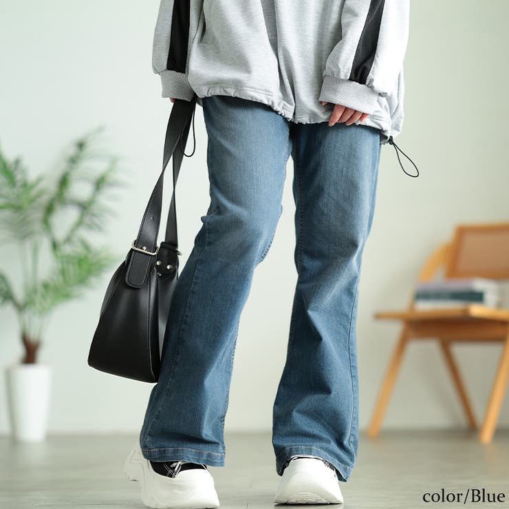 ブルー | 大きいサイズ レディース パンツ | GOLDJAPAN　大きいサイズ専門店