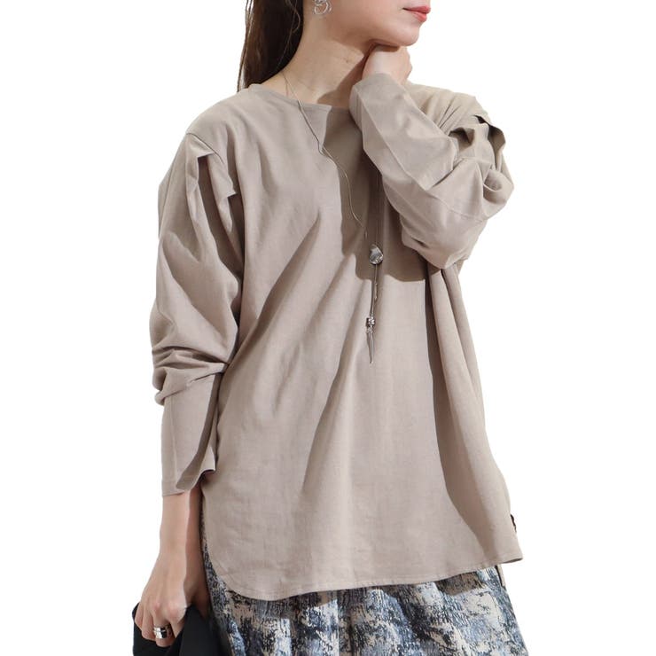 グレーベージュ | 大きいサイズ レディース トップス | GOLDJAPAN　大きいサイズ専門店