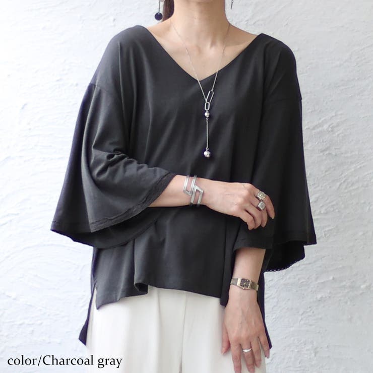 チャコールグレー | 大きいサイズ レディース トップス | GOLDJAPAN　大きいサイズ専門店