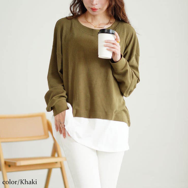 カーキ | 大きいサイズレディース トップス カットソー | GOLDJAPAN　大きいサイズ専門店