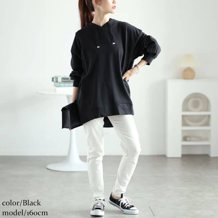 ブラック | 大きいサイズレディース トップス パーカー | GOLDJAPAN　大きいサイズ専門店