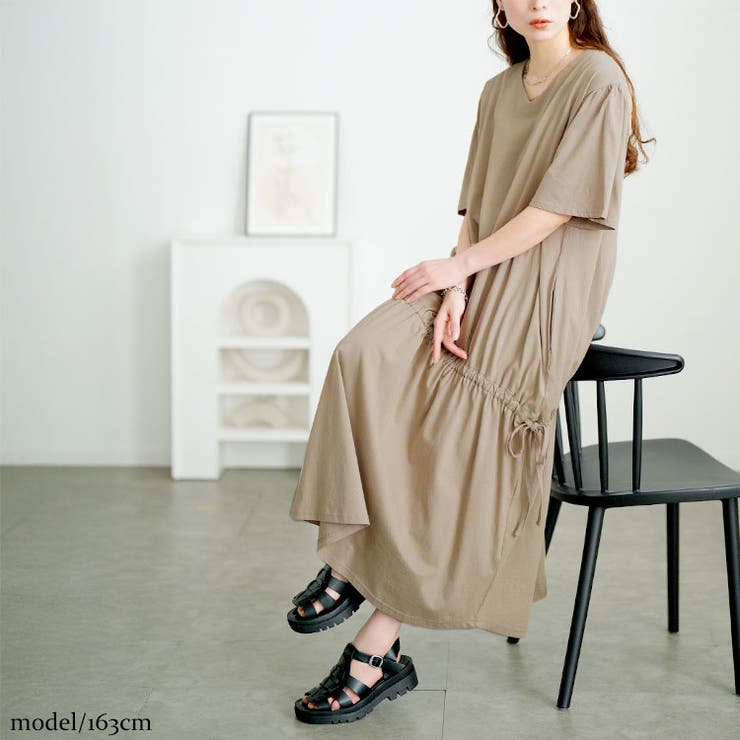 グレーベージュ | 大きいサイズ レディース ワンピース | GOLDJAPAN　大きいサイズ専門店