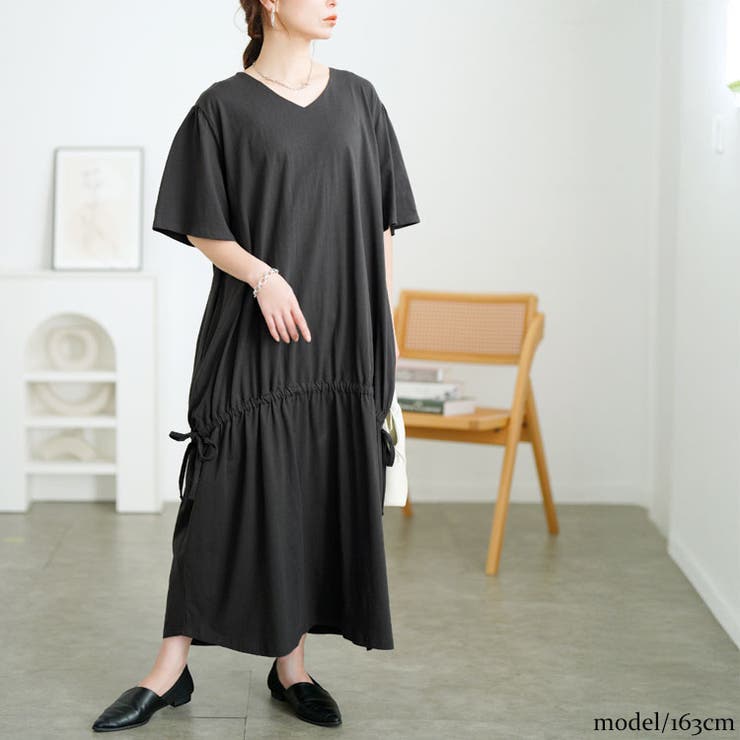 チャコールグレー | 大きいサイズ レディース ワンピース | GOLDJAPAN　大きいサイズ専門店