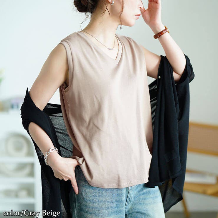 グレーベージュ | 大きいサイズ レディース トップス | GOLDJAPAN　大きいサイズ専門店