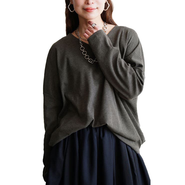 チャコールグレー | 大きいサイズ レディース トップス | GOLDJAPAN　大きいサイズ専門店