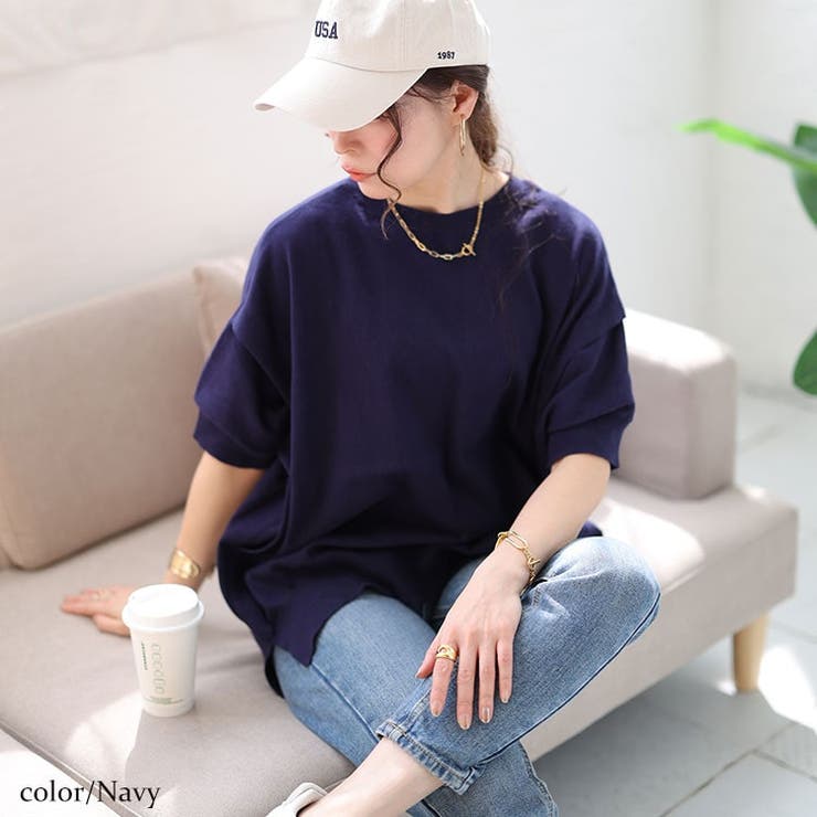 ネイビー | 大きいサイズ レディース トップス | GOLDJAPAN　大きいサイズ専門店