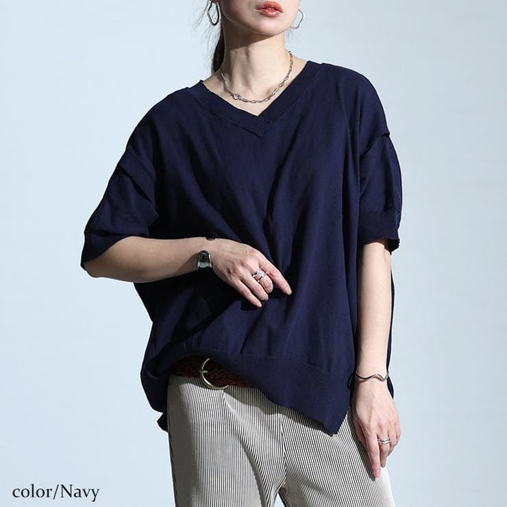 ネイビー | 大きいサイズ レディース トップス | GOLDJAPAN　大きいサイズ専門店