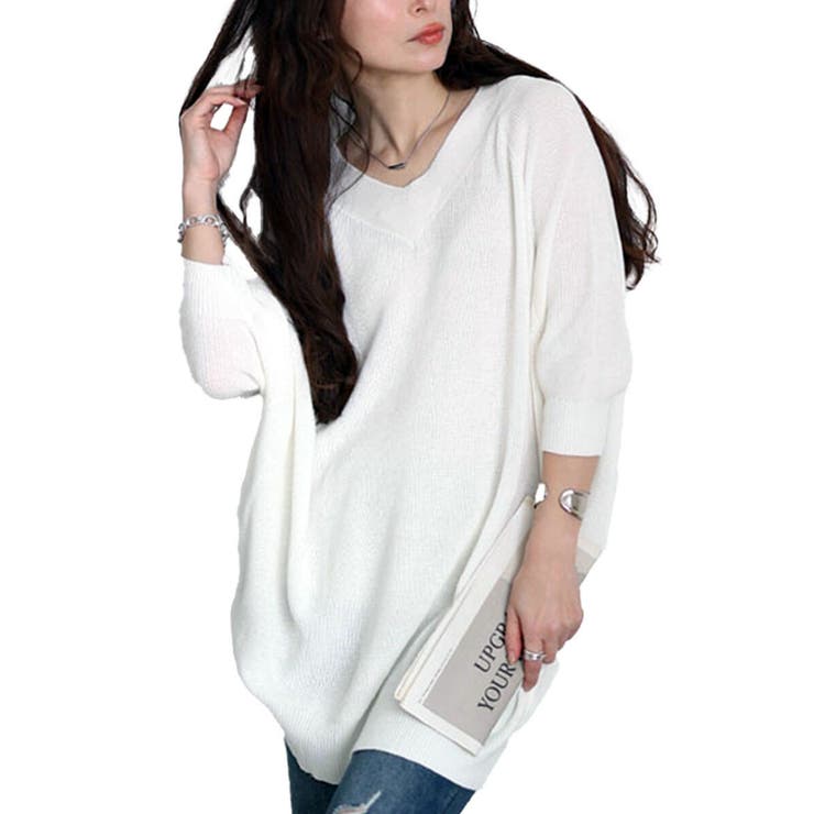 オフホワイト | 大きいサイズ レディース チュニック | GOLDJAPAN　大きいサイズ専門店