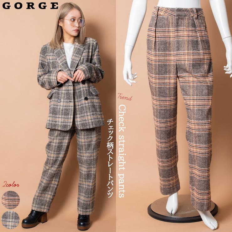 チェックストレートパンツ[品番：GORW0005448]｜GORGE （ゴージ
