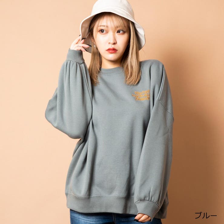 ブルー | 裏起毛サークルロゴプルオーバー | GORGE 