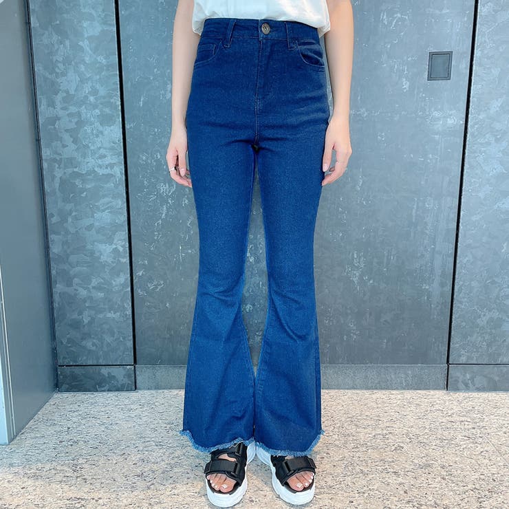 【おすすめ】 フリンジフレアーデニムパンツ[品番：GORW0005887]｜GORGE パンツ