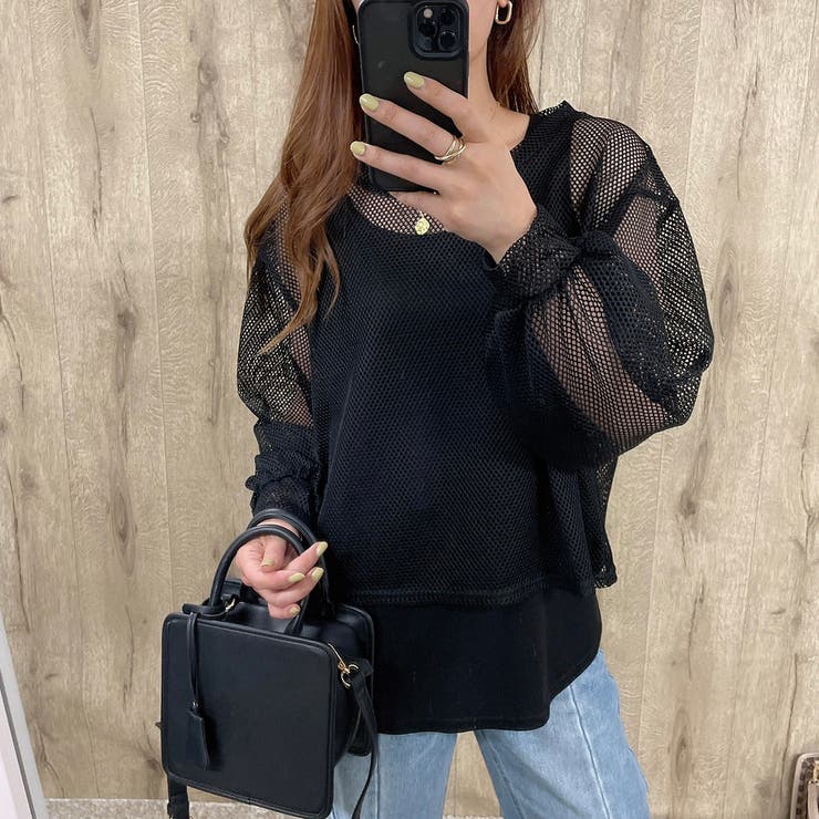 インナー付きメッシュプルオーバー 品番 Gorw Gorge ゴージ のレディースファッション通販 Shoplist ショップリスト