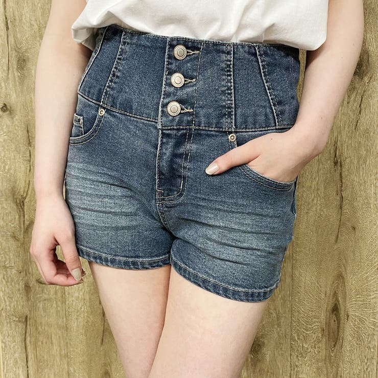 3つボタンバックレースショートパンツ[品番：GORW0006082