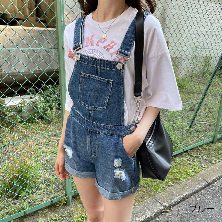 いま人気のアイテム ショーパンサロペット[品番：GORW0006125]｜GORGE （ゴージ）の サロペット・オーバーオール・オールインワン