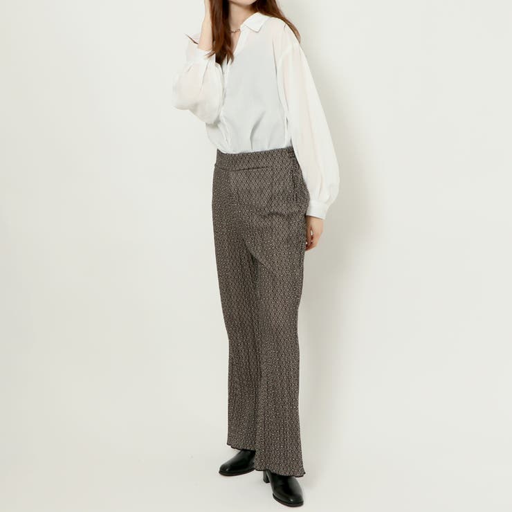 起毛プリーツ柄パンツ | GORGE  | 詳細画像6 