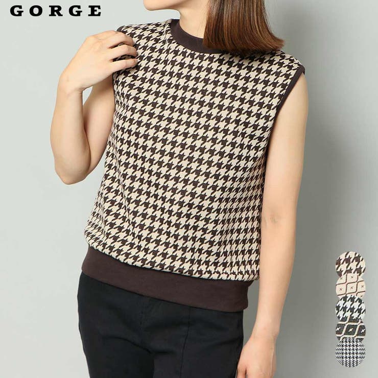 プチハイノースリ柄ＴＯＰＳ | GORGE  | 詳細画像1 