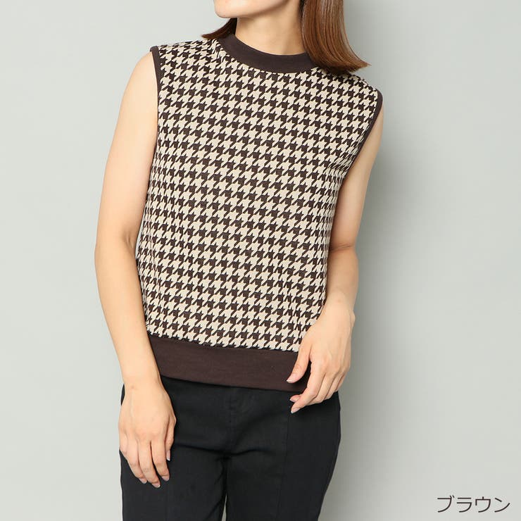 ブラウン | プチハイノースリ柄ＴＯＰＳ | GORGE 