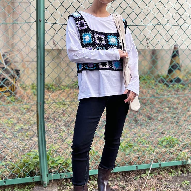 ロンＴ付きカギ針トップス | GORGE  | 詳細画像6 