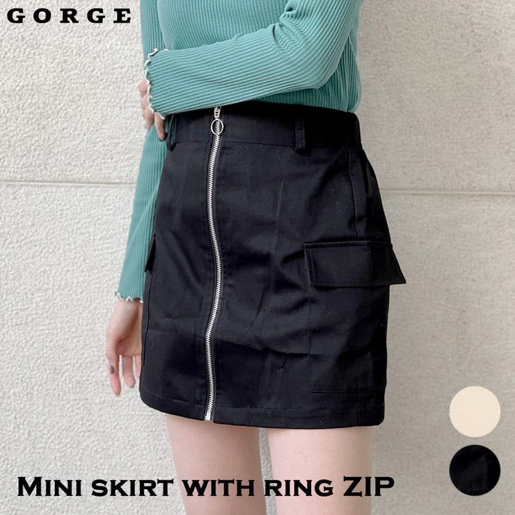 格安SALEスタート!の商品をすべて リングZIP付きミニスカート[品番：GORW0006612]｜GORGE ジャケット・アウター