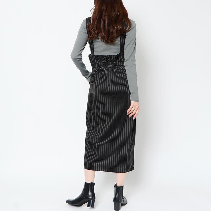 ストライプナロージャンパースカート[品番：GORW0006643]｜GORGE