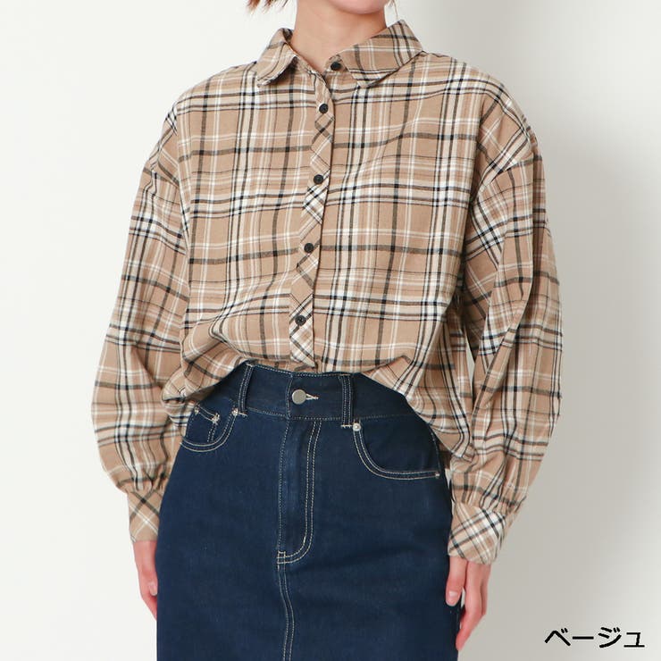 vintage 　MARKS\u0026SPENCER ショート丈チェックシャツ
