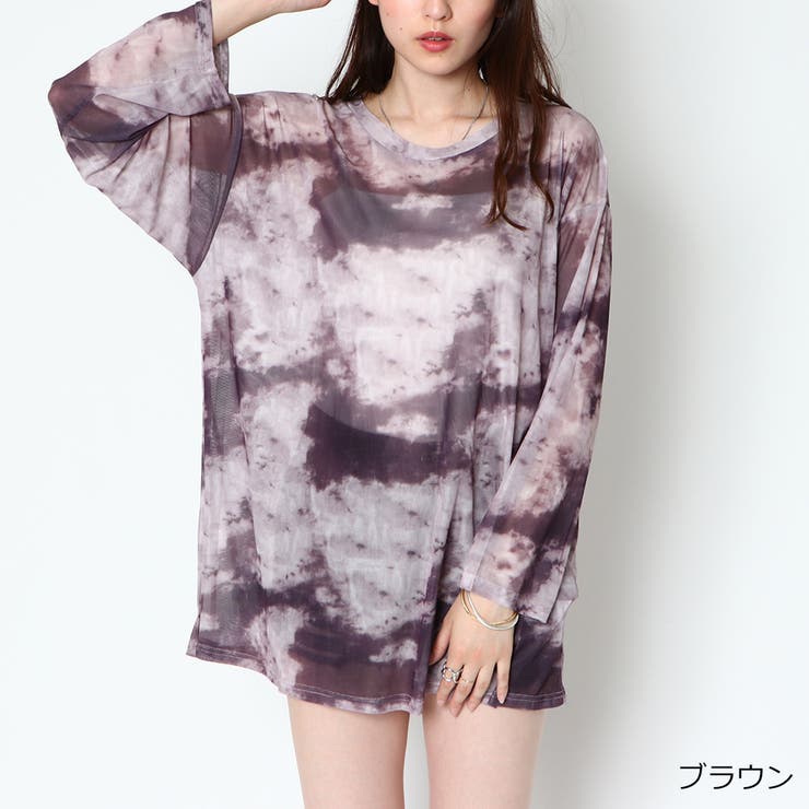 Lochie - Vintage シアー　タイダイ　リブ　トップス タイダイ柄シアートップス[品番：SHNW0010980]｜LADY LIKE