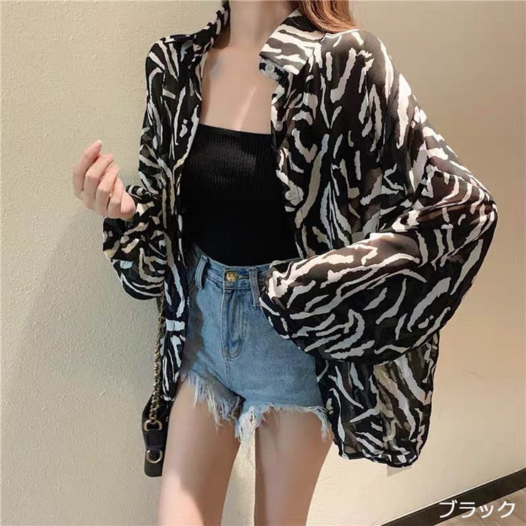 ゼブラ柄シアーシャツ[品番：GORW0006993]｜GORGE （ゴージ）の