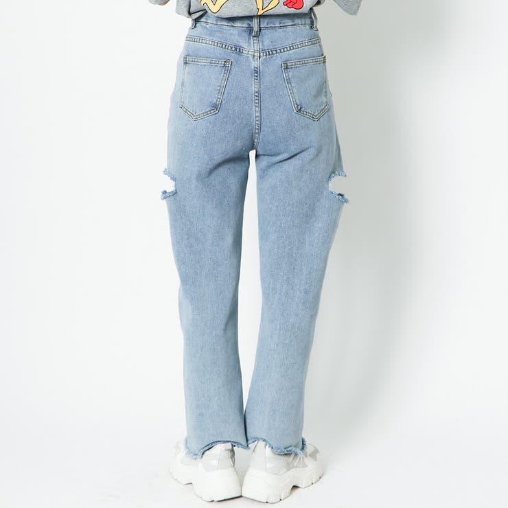 サイドダメージデニムパンツ[品番：GORW0007057]｜GORGE
