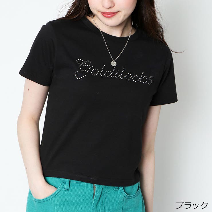 ラインストーン短丈Tシャツ[品番：GORW0006882]｜GORGE （ゴージ