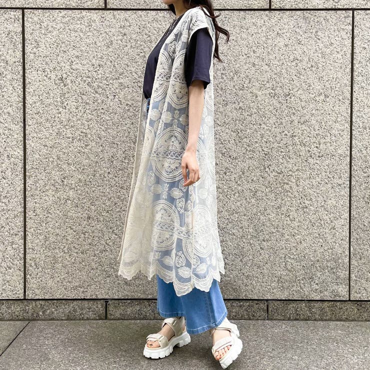♥︎即完売＊フラワー刺繍レースガウン 藤崎つかさ / 関西コレクション着用】Lサイズあり【JEAN MACLEAN