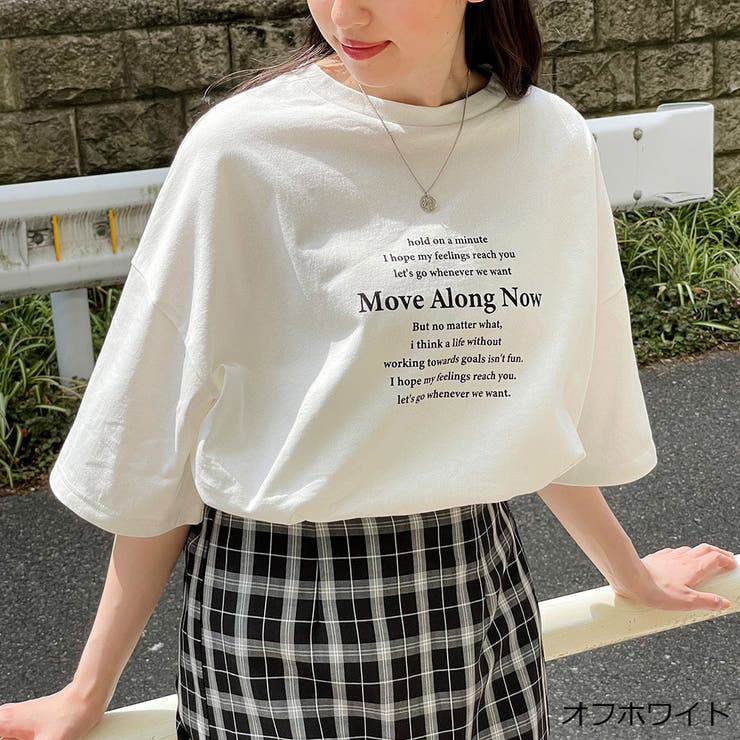 英字ロゴプリントＴシャツ