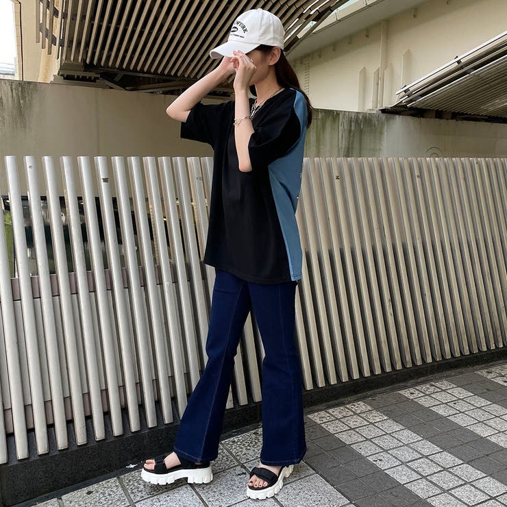バックデニムプリントTシャツ[品番：GORW0006960]｜GORGE （ゴージ