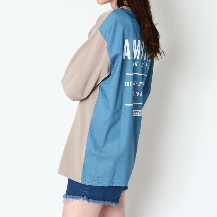 バックデニムプリントTシャツ[品番：GORW0006960]｜GORGE