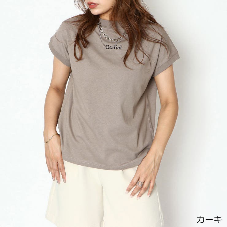 469 PGG レディース 定価24,200円 長袖モックネック カーキ 0 S 29～30％OFF】レディースモックネック長袖Tシャツ | 激安靴の