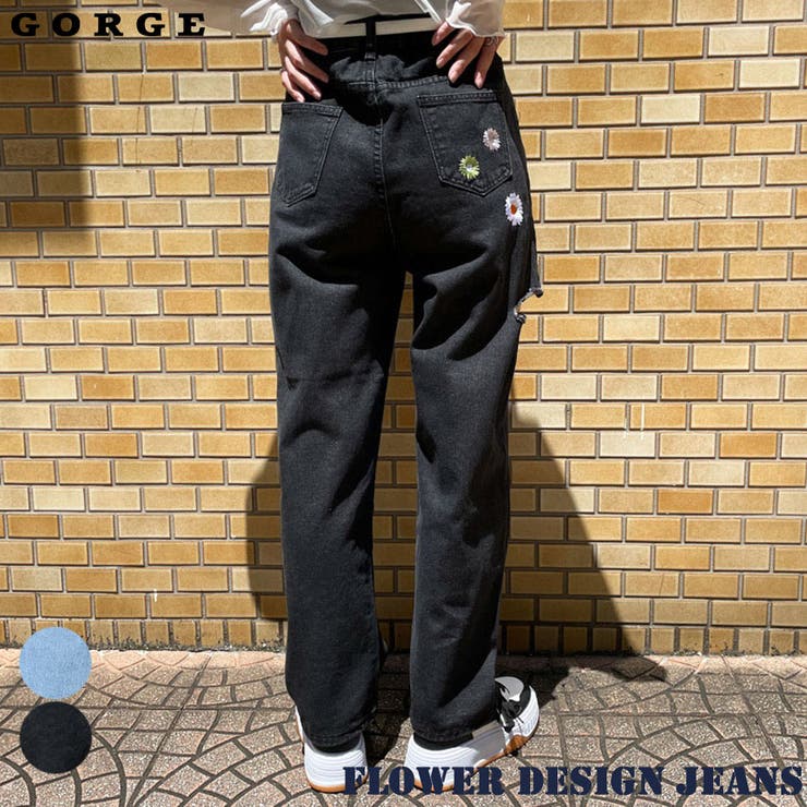 花刺しゅうデザインデニムパンツ[品番：GORW0007135]｜GORGE （ゴージ）のレディースファッション通販｜SHOPLIST（ショップリスト）