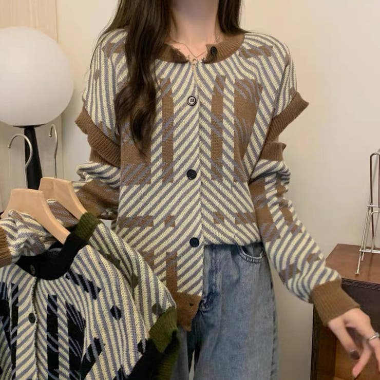 アームウォーマー付き柄ニットプルオーバー | GORGE  | 詳細画像13 